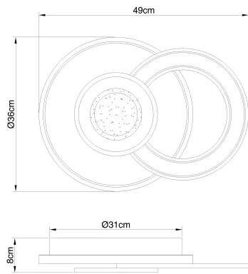 Globo 48552D2 - LED Stmievateľné stropné svietidlo BRIENNA LED/36W/230V + DO