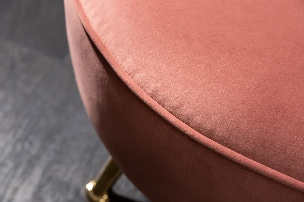 Trojmiestna pohovka ARIELLE 220 cm nadčasová ružová zamatová