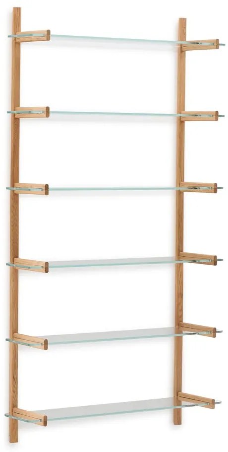 Sklenený modulárny policový systém v prírodnej farbe 110x202x30,5 cm Sitra – Kave Home