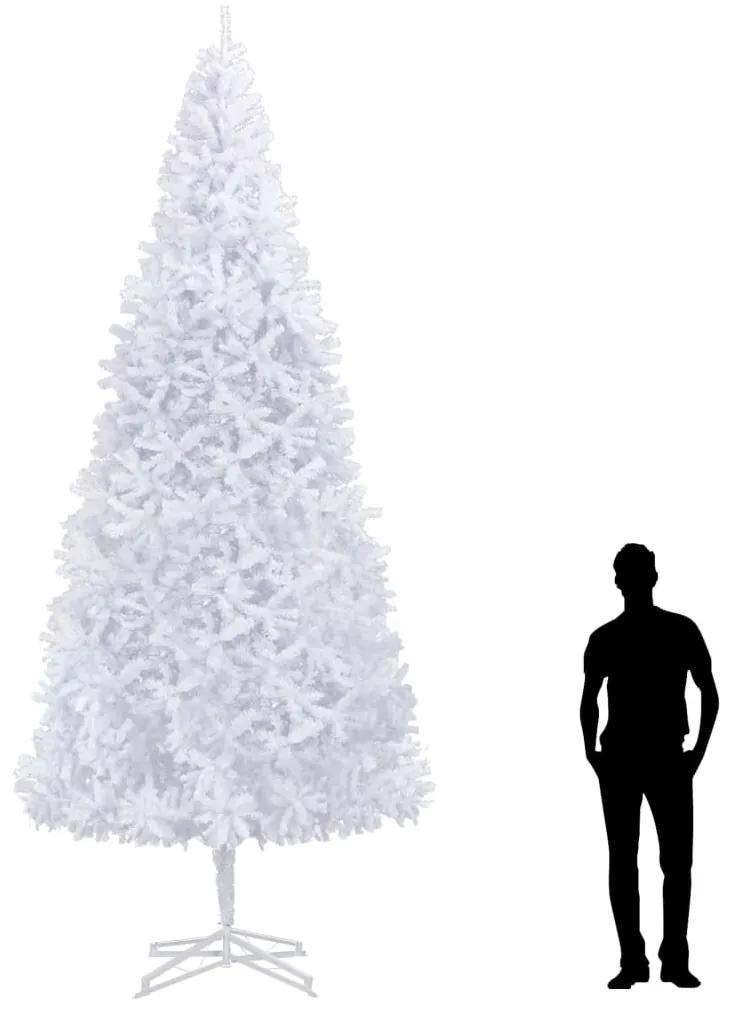 Umelý vianočný stromček 400 cm, biely 284294