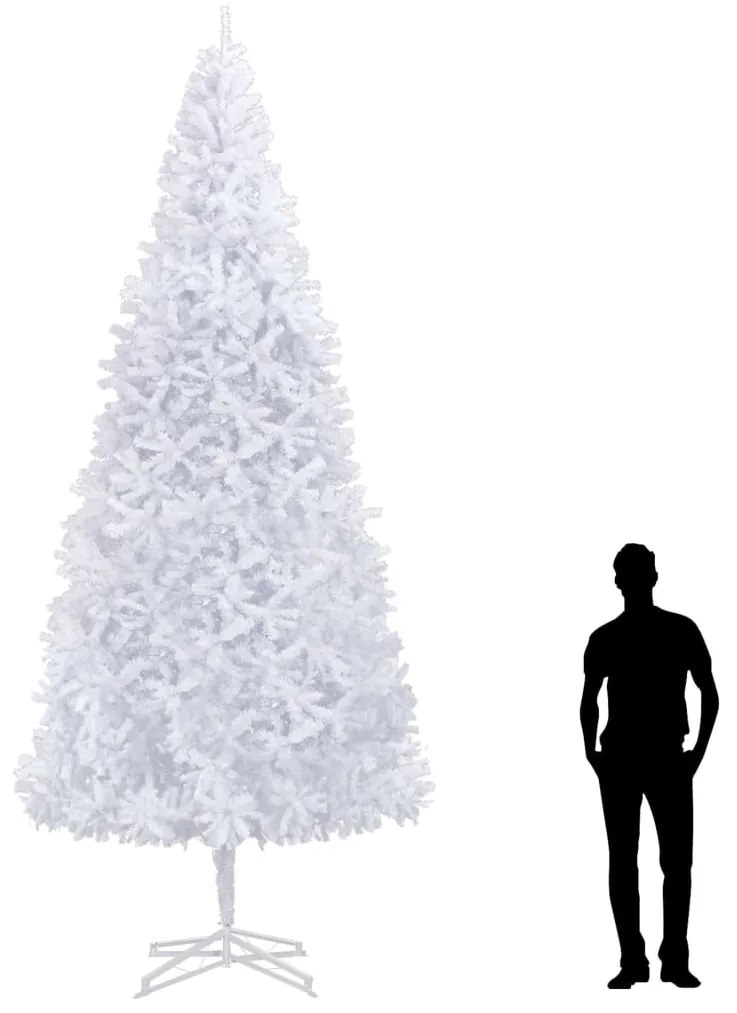 vidaXL Umelý vianočný stromček 400 cm, biely