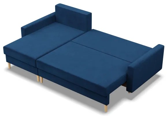 Rohová rozkladacia sedačka BLANK Elegant granátová
