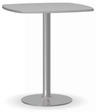 Konferenčný stolík FILIP II, 660x660 mm, chrómovaná konštrukcia, doska sivá
