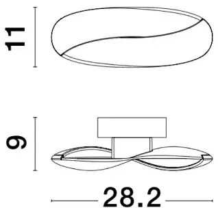 Dizajnové stropné svietidlo Infinity