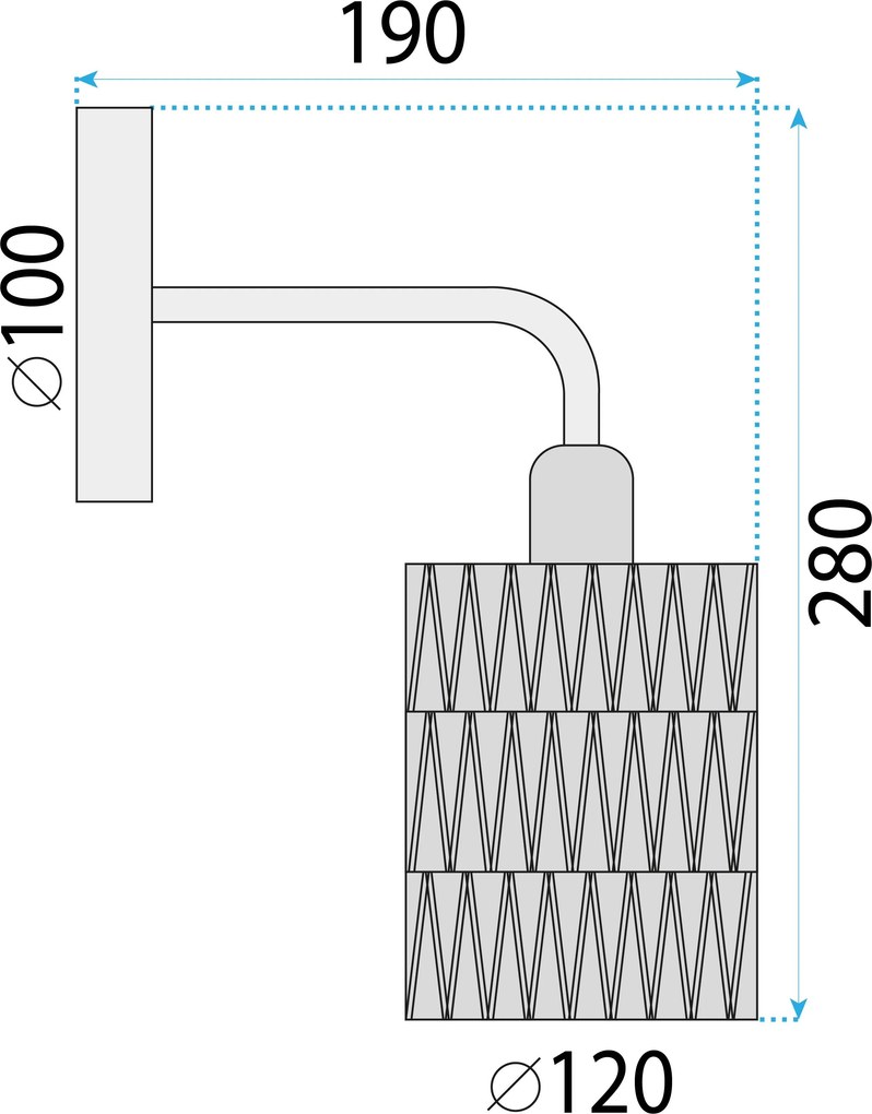 Toolight Toolight, nástenné svietidlo 1xE27 APP1623-1W, čierna-hnedá, OSW-05683