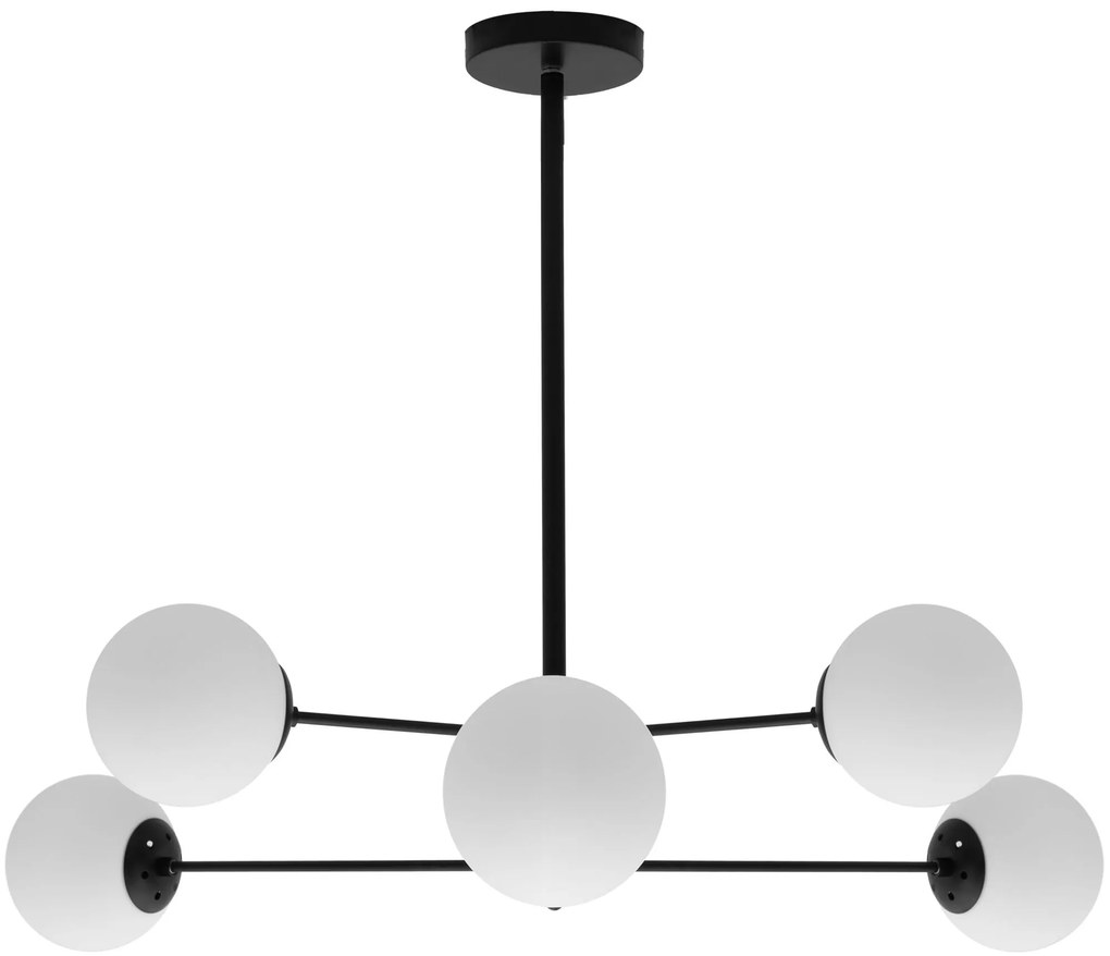 Stropné kovové svietidlo Industrial 6 APP262-6C čierne