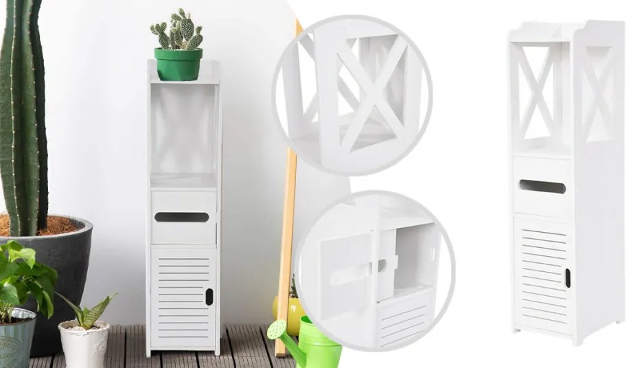 Úzka skrinka do kúpeľne