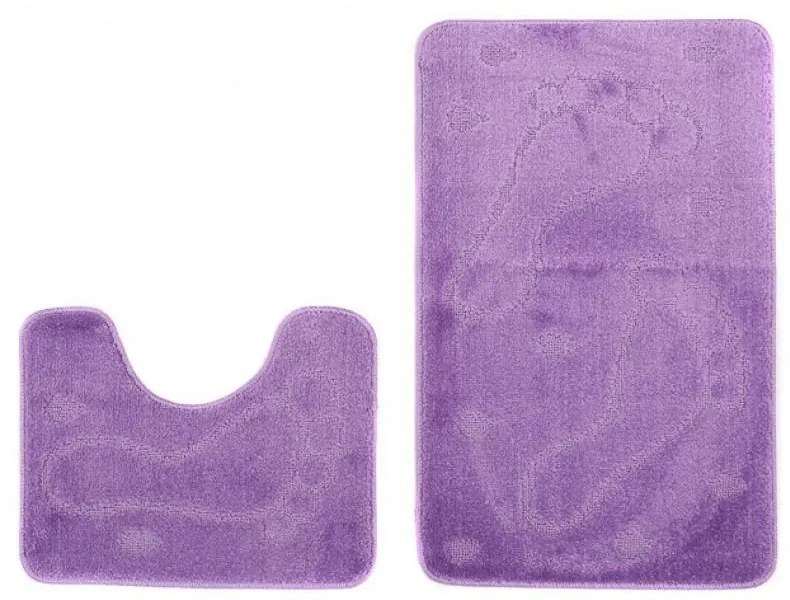 Kúpeľňové predložky 1001 tmavo fialové 2Ks 50x80cm