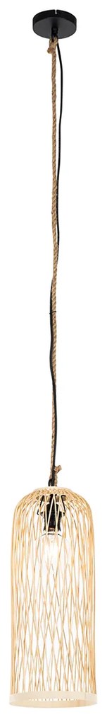 Rustikálne vonkajšie závesné svietidlo ratan 25 cm - Calamus