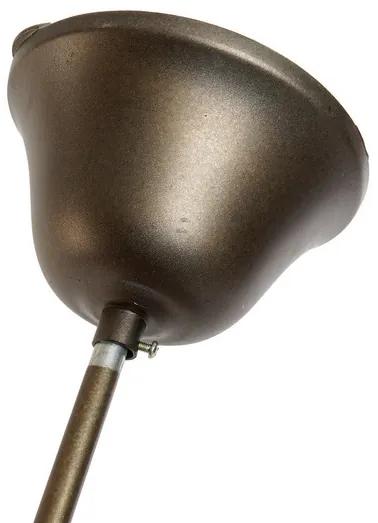 Industriálne kovové svietidlo - lampa, staromosadz,  35x35x47 cm