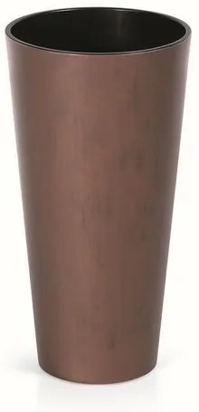 Kvetináč TUBUS SLIM CORTEN s vložkou 30 cm ,patinovaná oceľ
