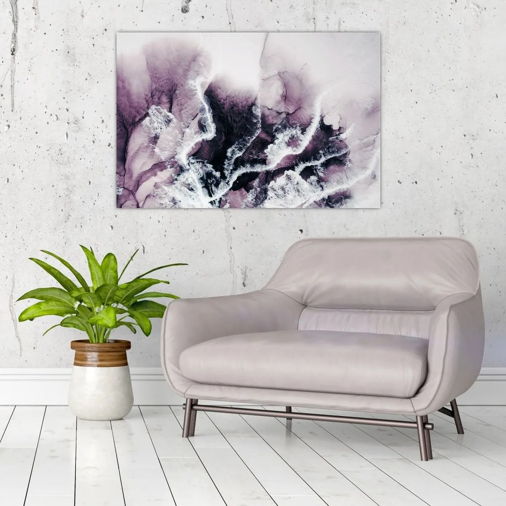 Obraz - Fialový mramor N⁰2 (90x60 cm)