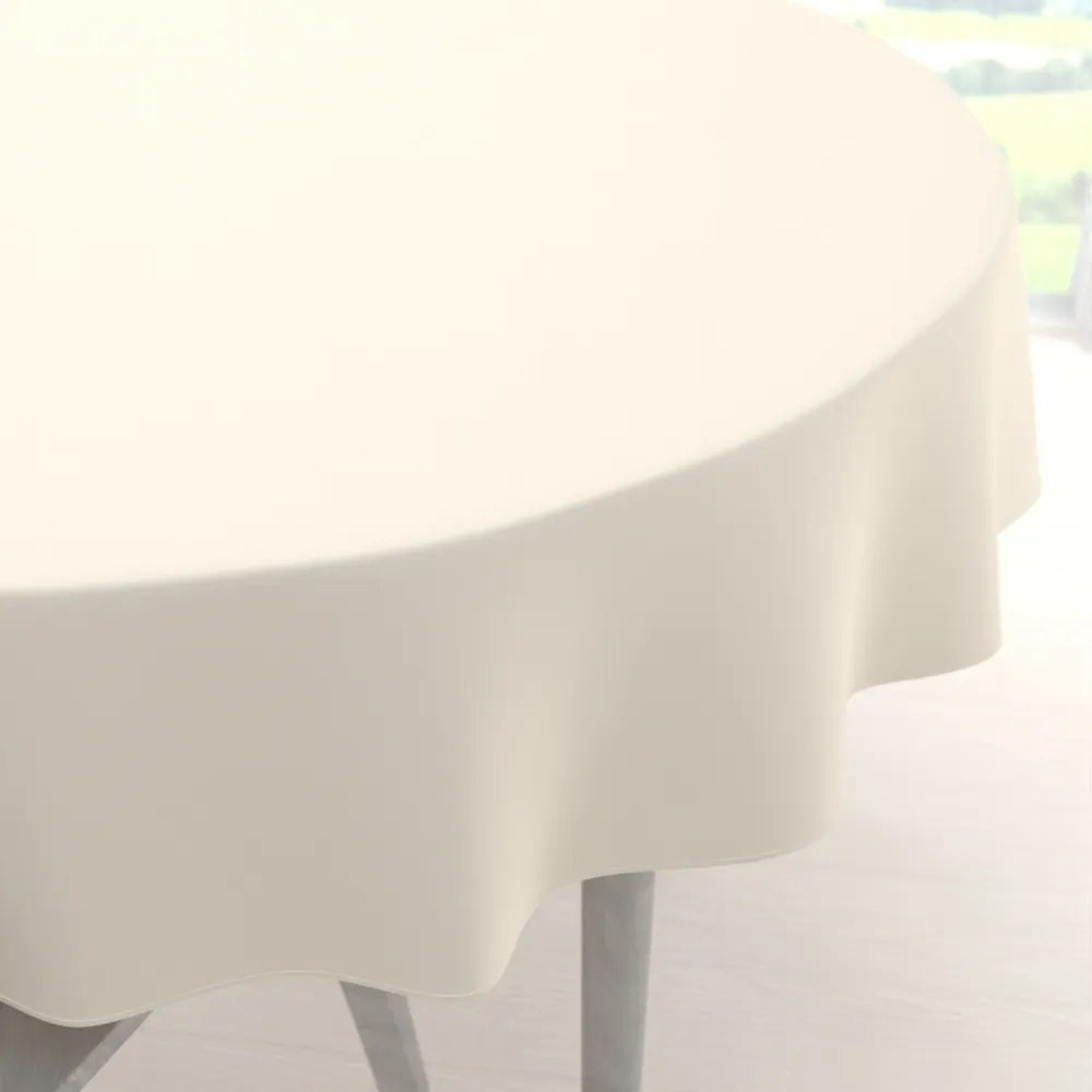 Biante Teflónový okrúhly obrus TF-037 Smotanový bez vzoru Ø 90 cm