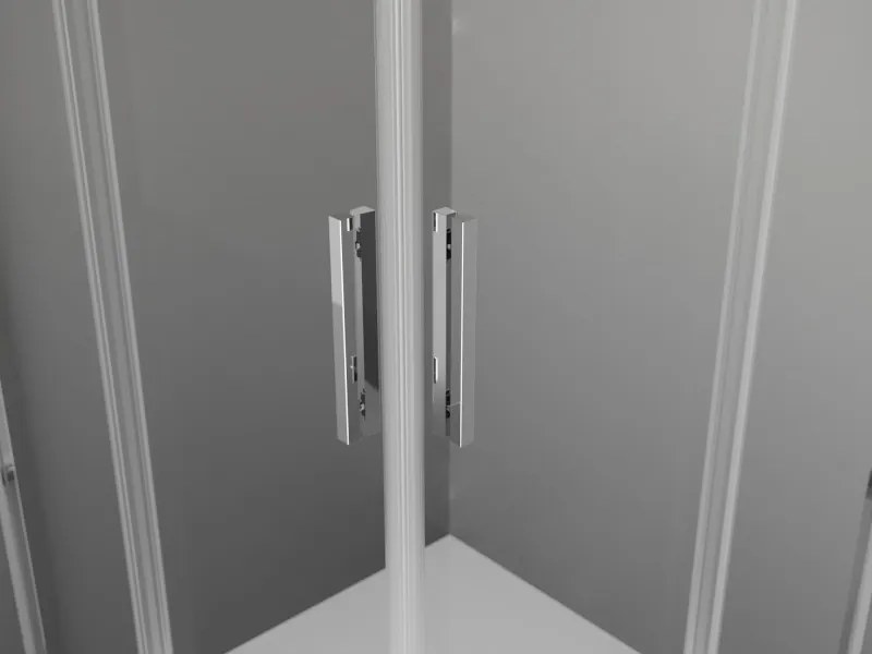 Mexen Exo, štvorcový sprchovací kút s posuvnými dverami 70x70 cm, 6mm číre sklo, chrómový profil, 8111-070-070-01-00