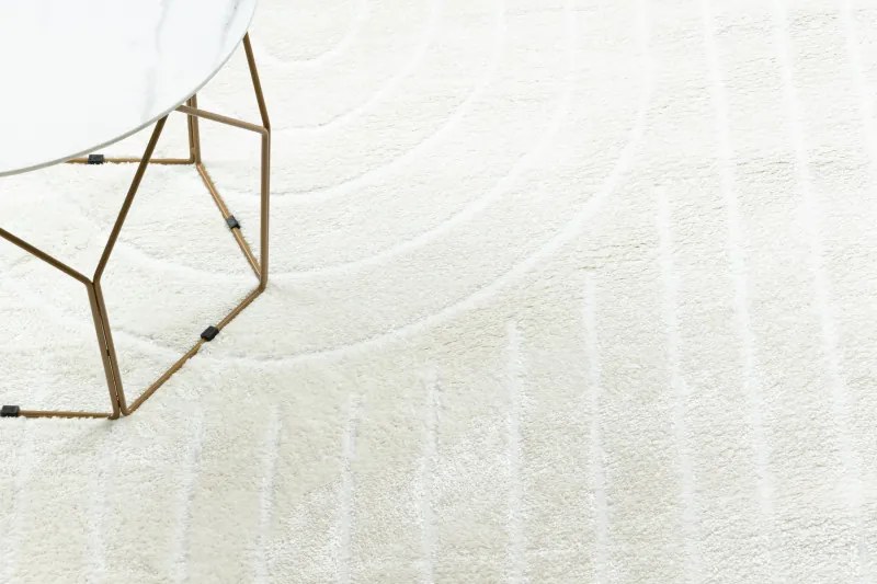 Dywany Łuszczów, Kusový koberec Mode 8494 geometric cream, 120x170, biela, chodba / predsieň