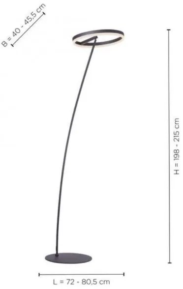 Paul Neuhaus 381-13 - LED Stmevateľná stojacia lampa TITUS LED/19,5W/230V