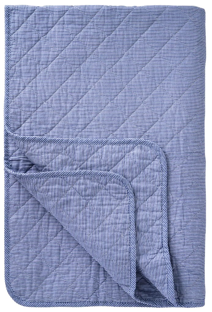 Ib Laursen Prešívaný prehoz Dark Blue Stripes 130 × 180 cm