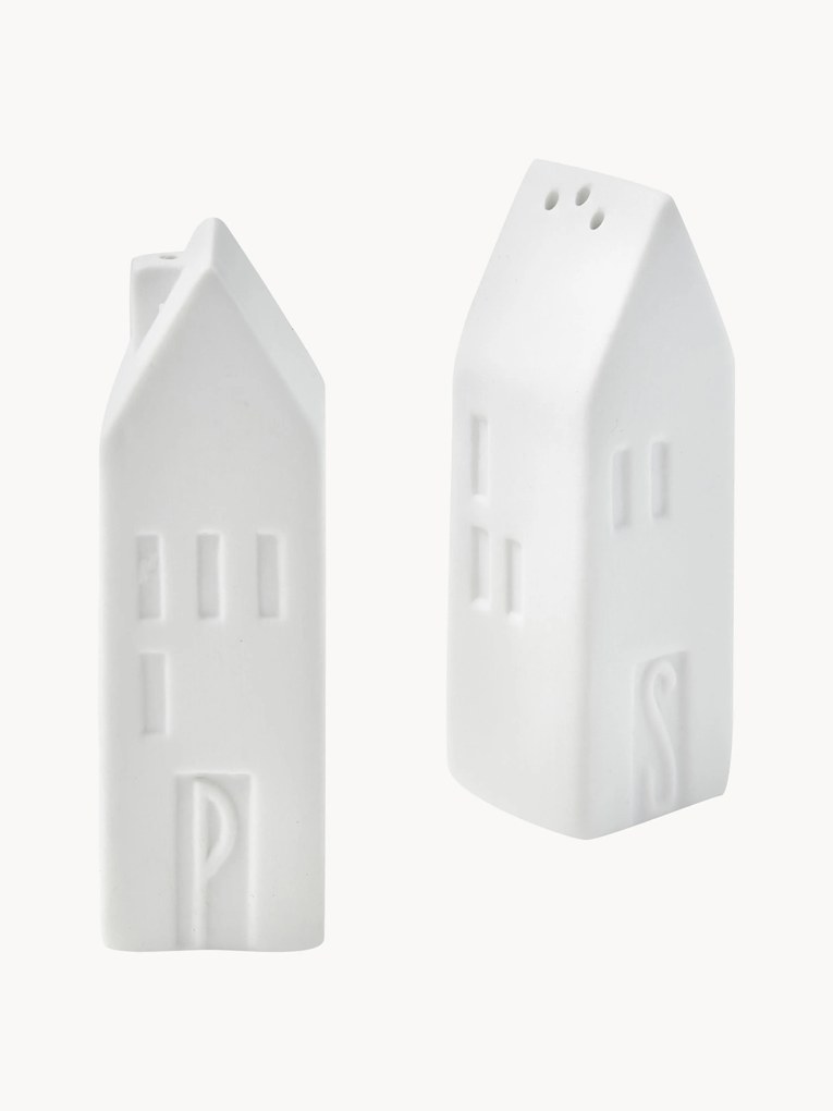 Súprava soľničky a koreničky z porcelánu Home, 2 ks