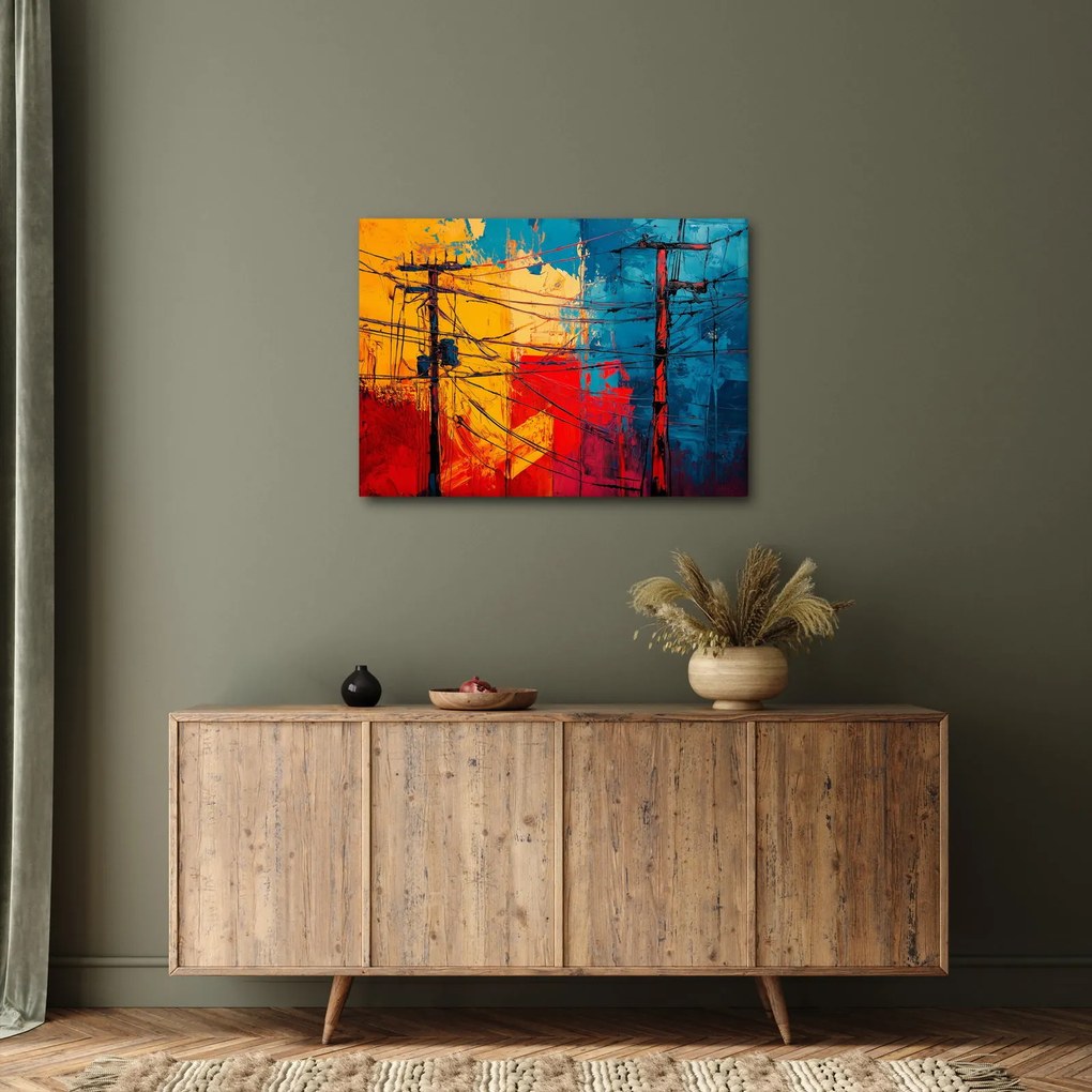 Obraz - Abstraktné elektrické vedenie (70x50 cm)