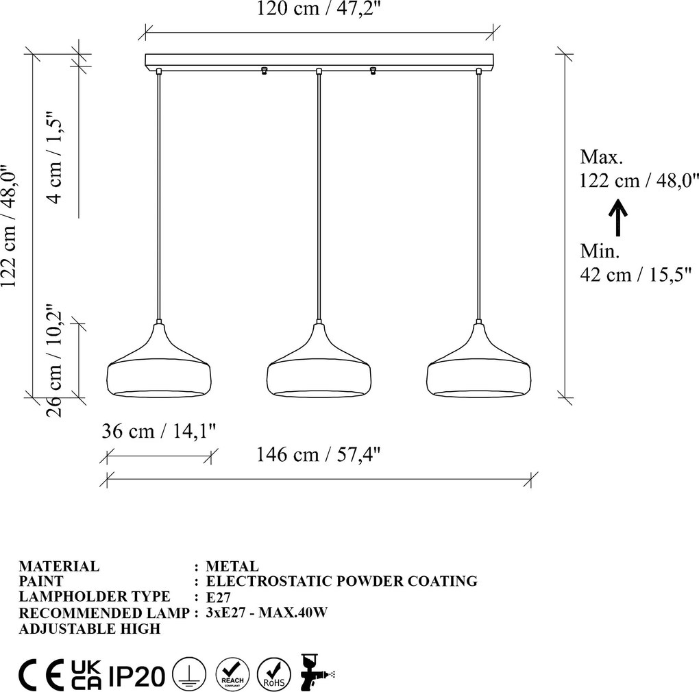 Závesná lampa, Yildo - L-253 - 1