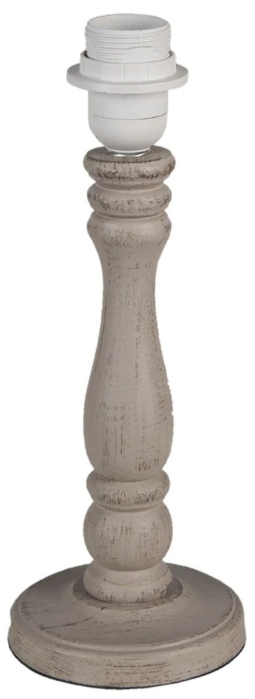 Hnědá dřevěná noha k lampě s patinou Jordi - Ø 12*31 cm E27/max 1*40W
