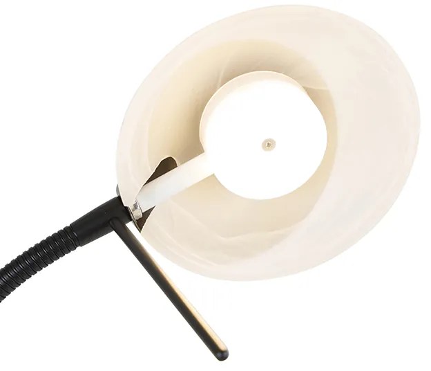 Stojacia lampa čierna vrátane LED a stmievača s lampou na čítanie Dim to Warm - Empoli
