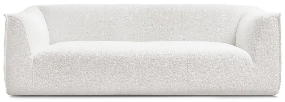 Biela pohovka z textílie buklé 242 cm Giorgia – Bobochic Paris