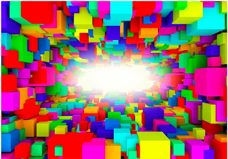 Fototapeta - Svetlo v farebné geometrii 250x175 + zadarmo lepidlo