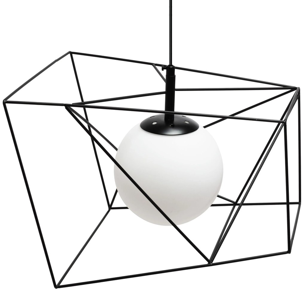 Toolight Toolight, závesná stropná lampa 1xE27 APP1022-1CP, čierna-biela, OSW-06112