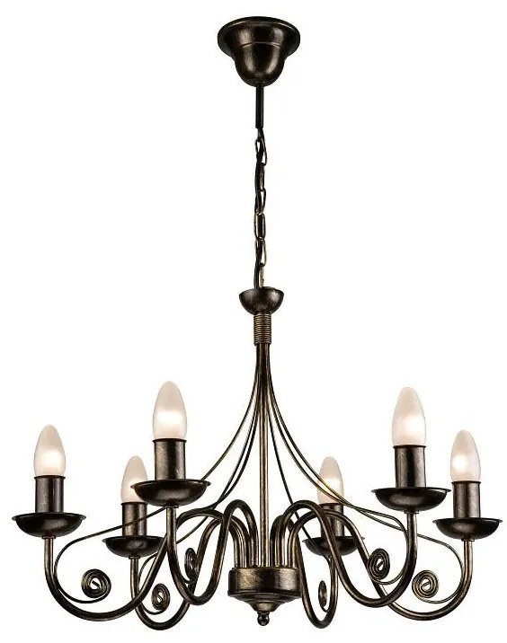 Luster na reťazi DONATO 6xE14/40W/230V