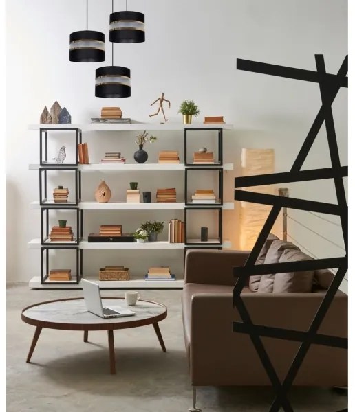 Luster na lanku CORAL 3xE27/60W/230V čierna