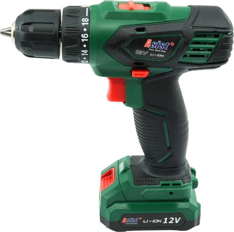 ASIST AE2V12DN-151-1 Akumulátorová vŕtačka 12 V, 1,5 Ah