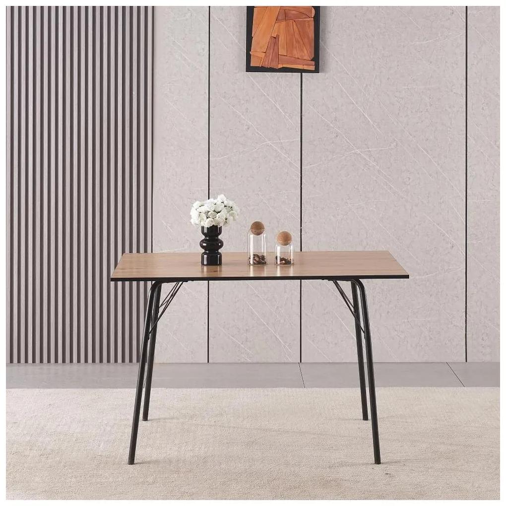 Tempo Kondela Jedálenský stôl, dub artisan/čierna, 120x75x75 cm, NALAK TYP 2