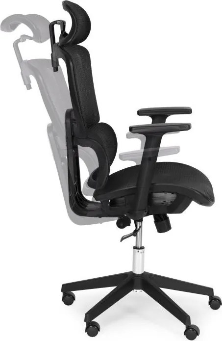 Kancelárska otočná stolička s ergonomickým nastavením výšky, čierna