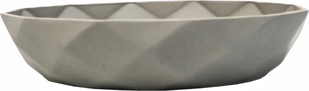 Okrasná miska CAVERO, sklolaminát, priemer 32 cm, sivá