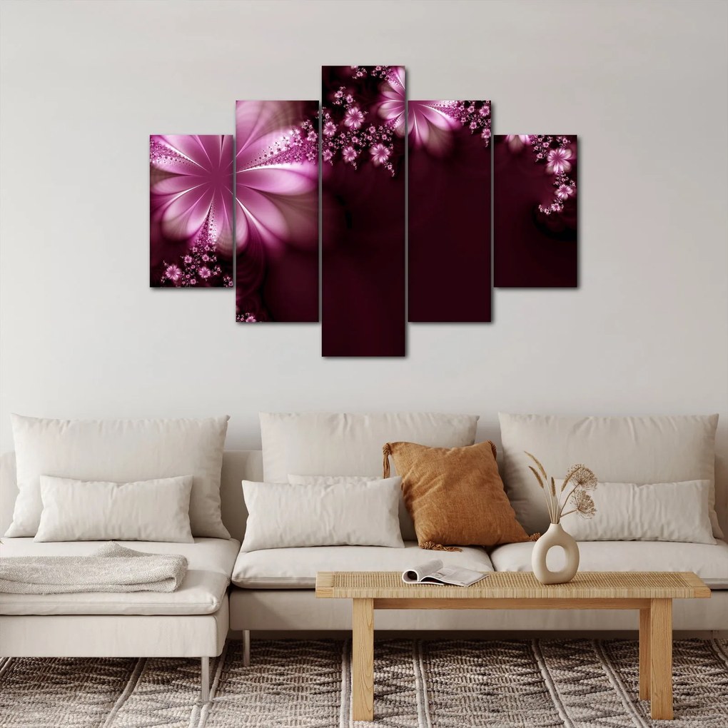 Obraz abstrakcie - kvety (150x105 cm)