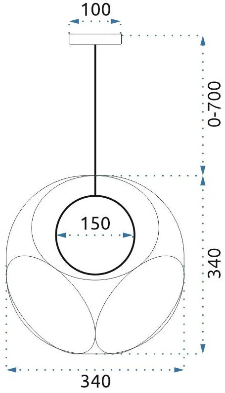 Toolight, stropné svietidlo 1xE27 APP1019-1CP, čierna-biela, OSW-07558