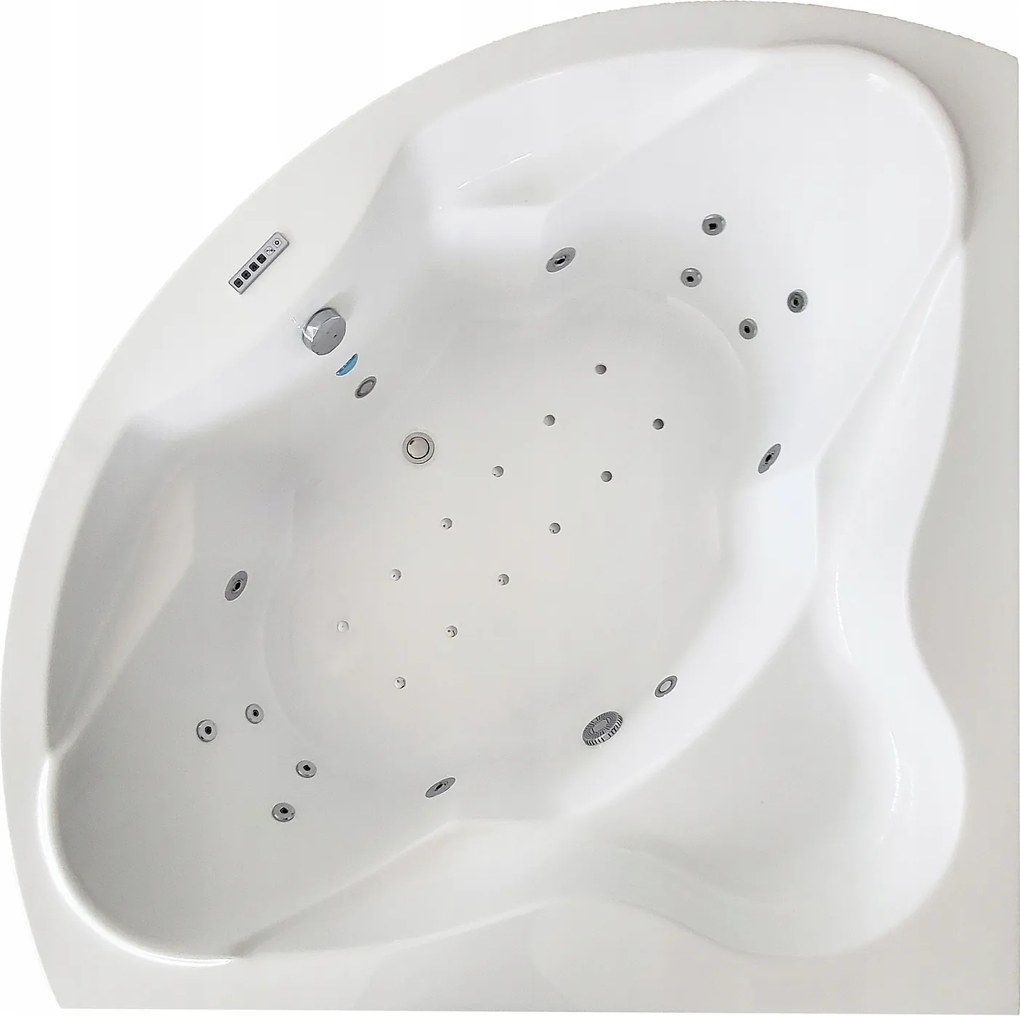 Poľsko rohová vaňa s hydromasážnou vírivkou 150x150 akrylová