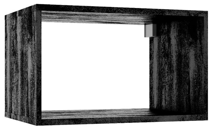 Kúpeľňová skrinka Qubik čierny betón 30x60x44