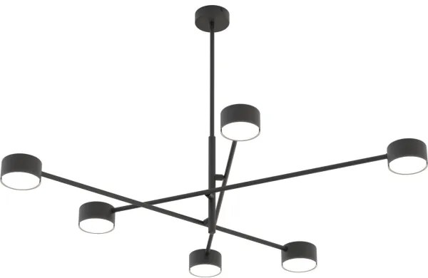 Luster na tyči NATSU 6xGX53/12W/230V čierna