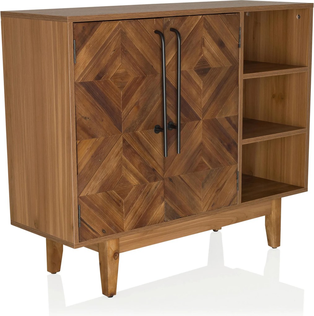 XXXLutz KOMODA, jedľa, tmavohnedá, 95/32/79,5 cm MID.YOU - Komody - 001918083905
