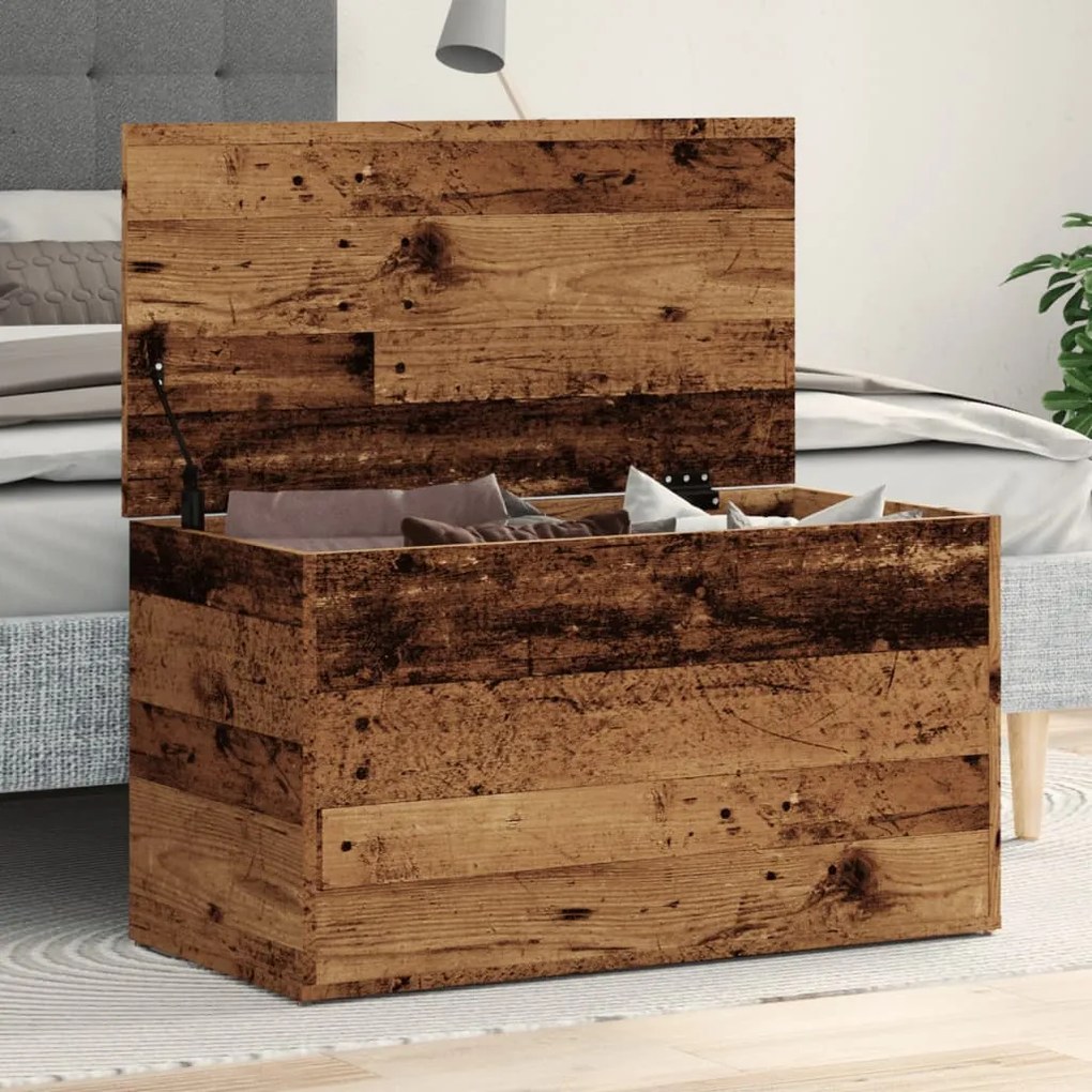 Úložná truhlica, staré drevo 84x42x46 cm, kompozitné drevo 856568