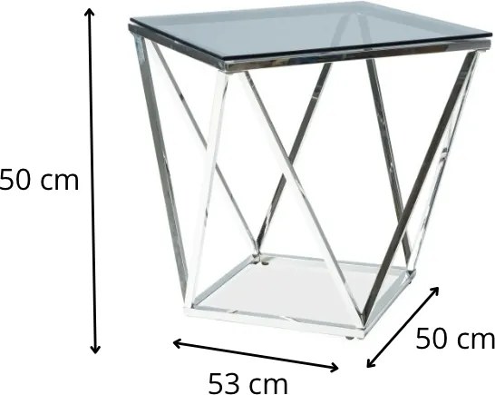 Konferenčný stolík Silver B číry/chróm
