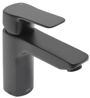 Umývadlová batéria SAT Cube Way bez výpuste čierna matná CU271MC, 1 ks
