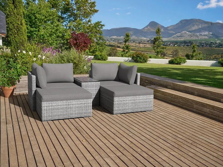 Livarno home Súprava pleteného nábytku, 5-dielna (100344640)