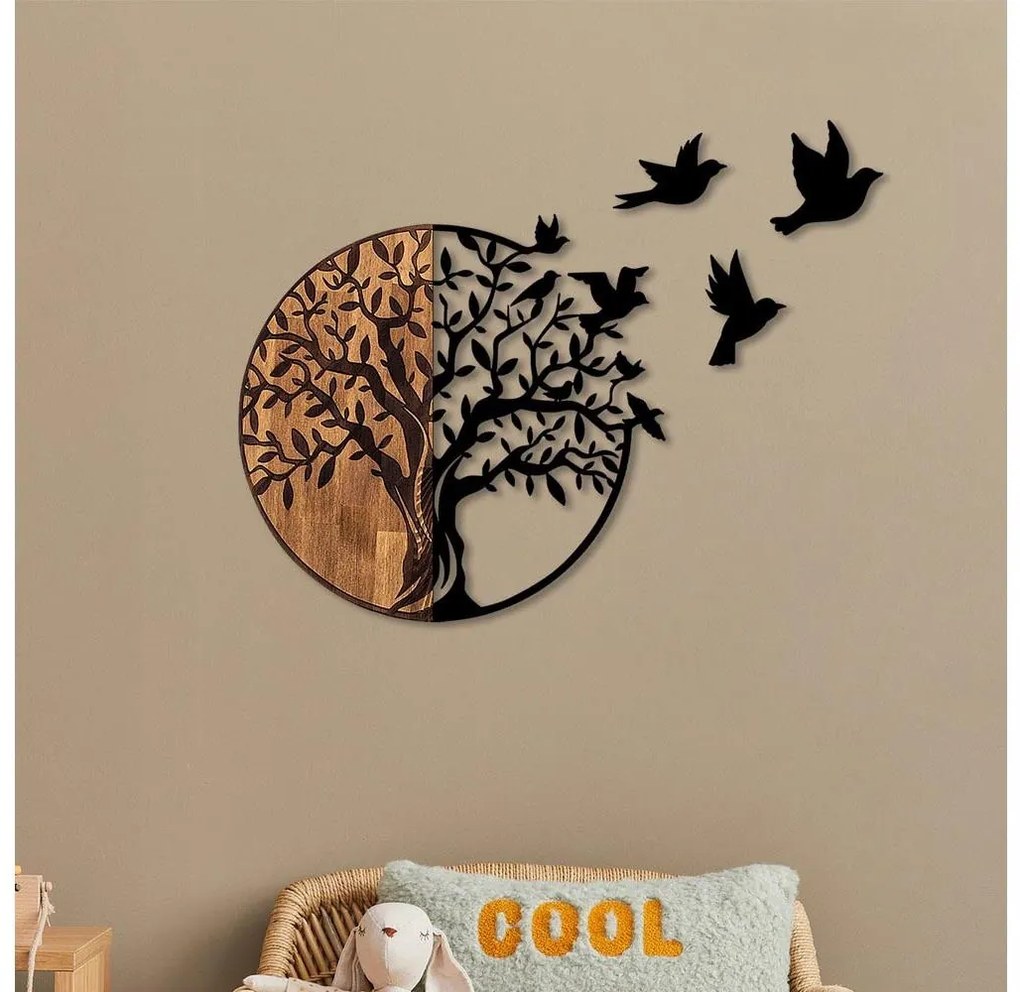 Asir Nástenná dekorácia 71x92 cm strom drevo/kov 899SKL2309