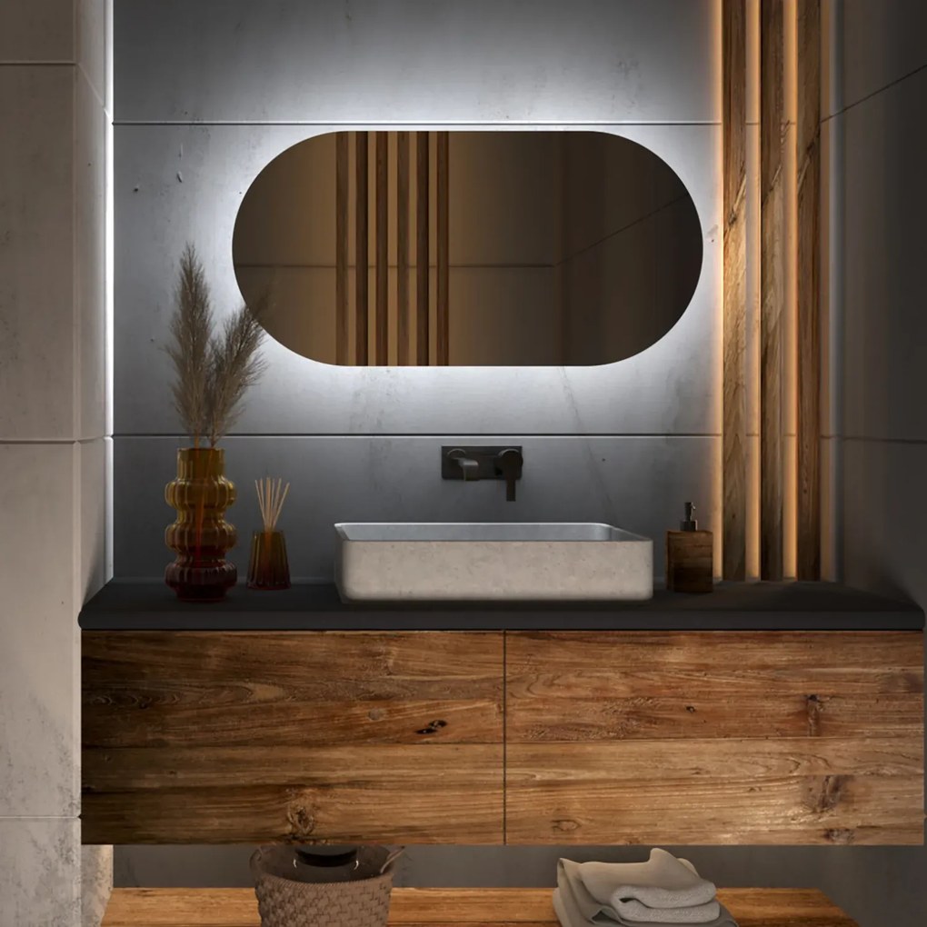 Atypické zrkadlo s LED osvetlením G4