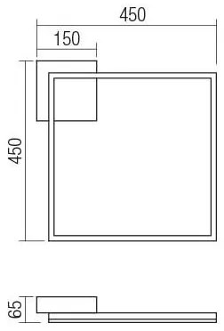 Redo 01-1638 - LED stmievateľné stropné svietidlo KLEE LED/30W/230V 45x45 cm biela