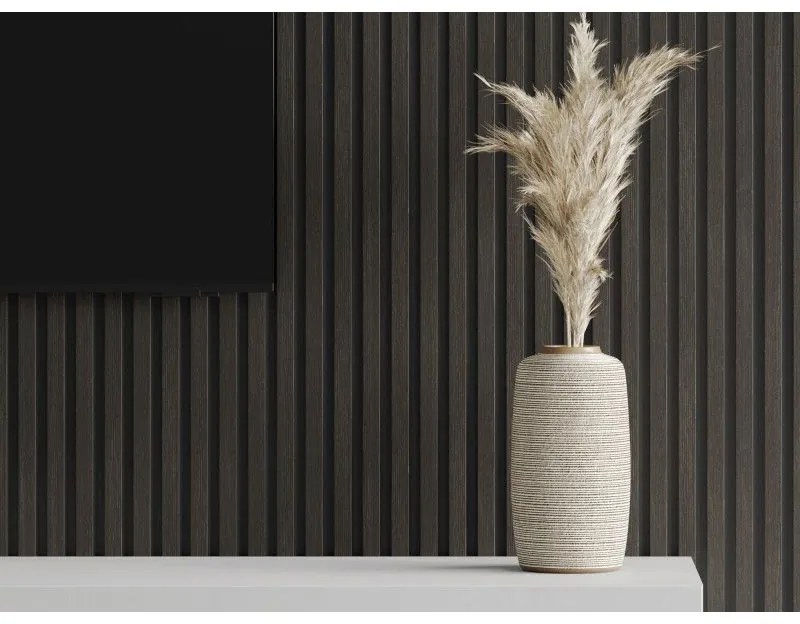 Mexen Lam-B, akustické stenové lamely 275 × 30 cm, HDF doska 4 mm, technická dyha, orech striebristý, S100-275307-3015-009