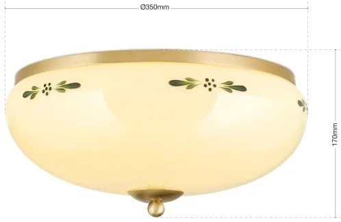 Orion DL 7-674 - Stropné svietidlo LANDHAUS 3xE27/60W/230V pr. 35 cm mosadz/béžová